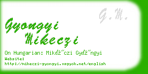 gyongyi mikeczi business card